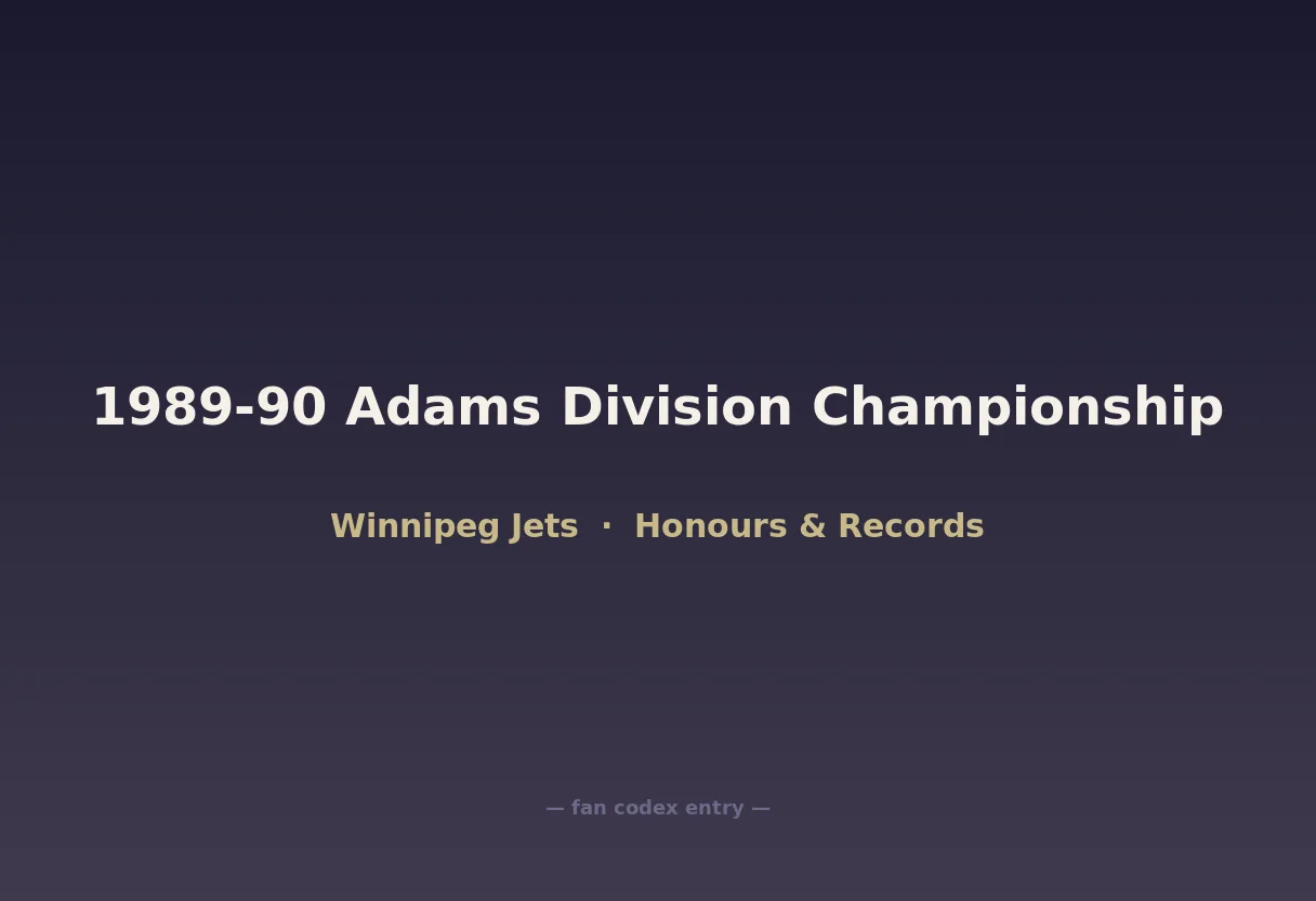 1989-90 Adams Division Championship