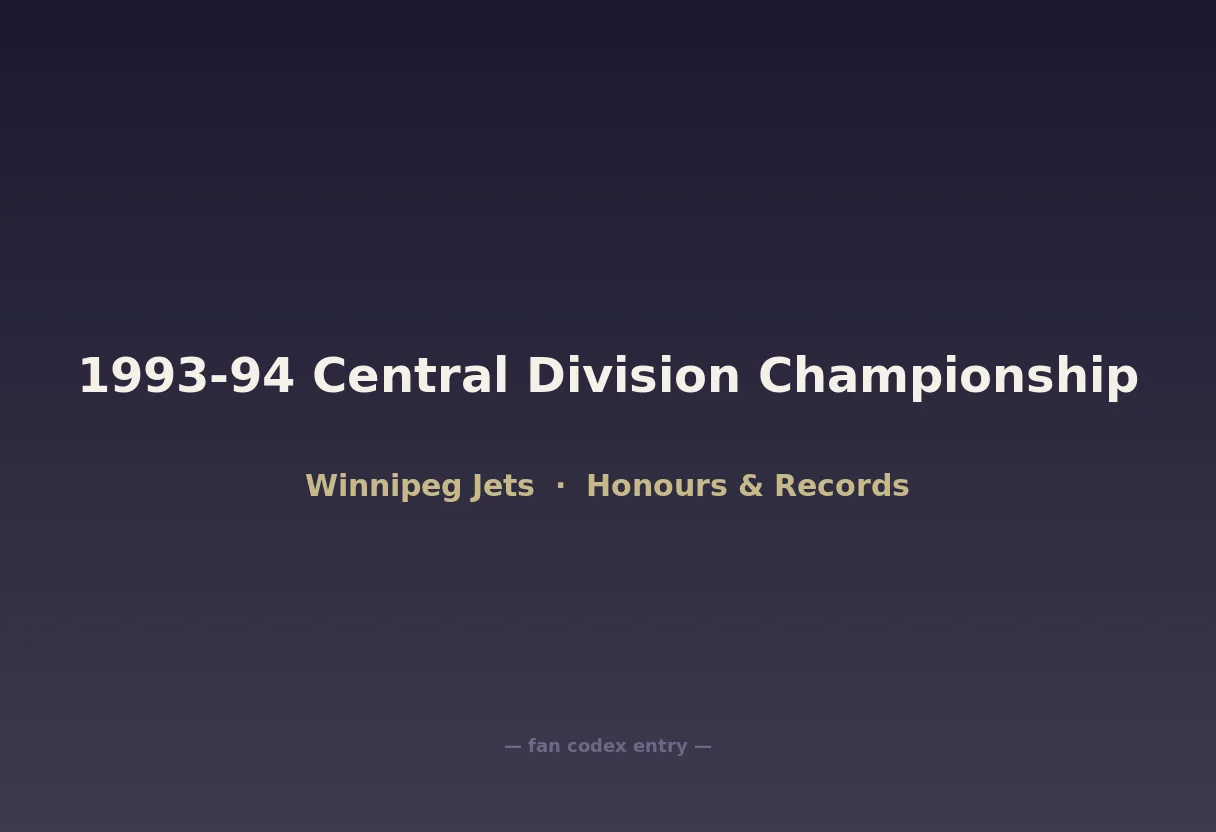 1993-94 Central Division Championship