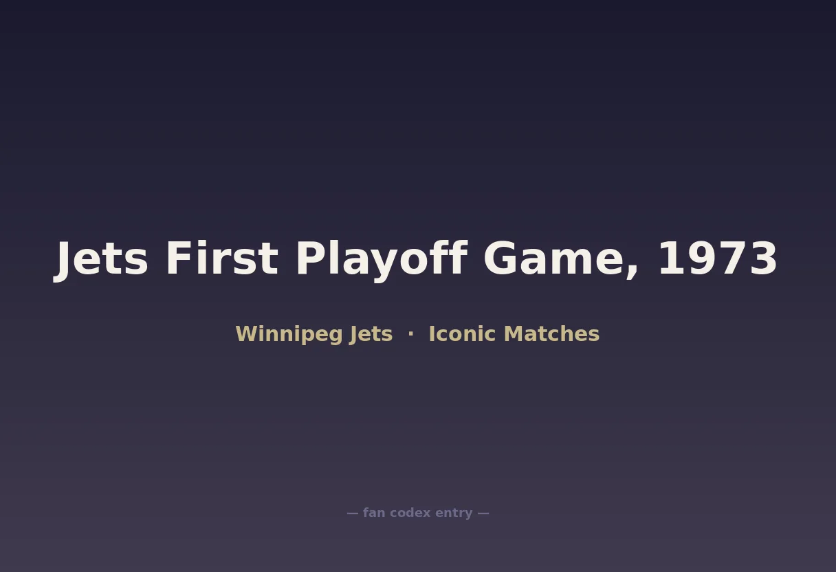 Jets First Playoff Game, 1973